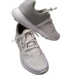 Footjoy Women's Flex Spikeless White/Grey 95754 Shoes Size 8.5M No Insoles VGUC